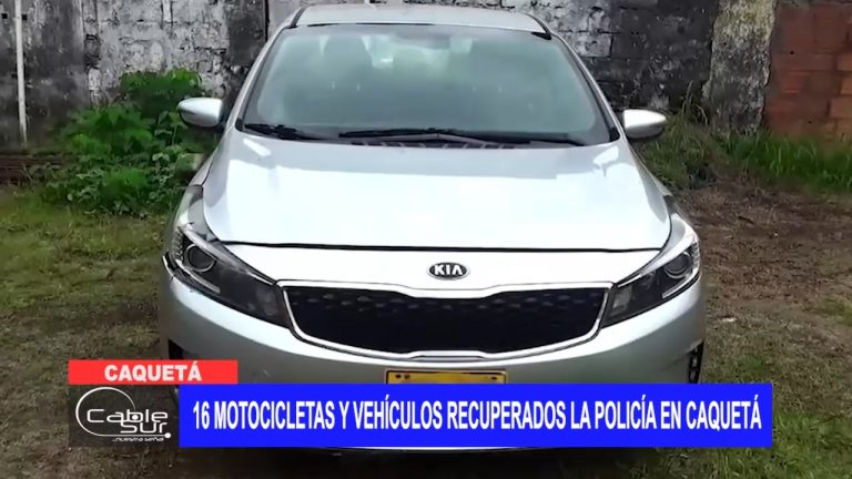 16 motocicletas y vehículos recuperados la policía en Caquetá