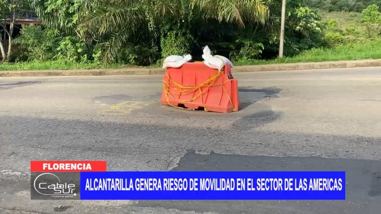 Alcantarilla genera riesgo de movilidad en el sector de Las Américas