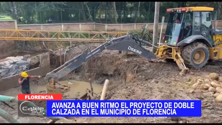 Avanza a buen ritmo el proyecto de doble calzada en el municipio de Florencia