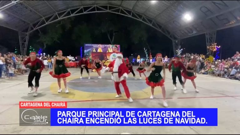 Parque principal de Cartagena Del Chairá encendió las luces de navidad