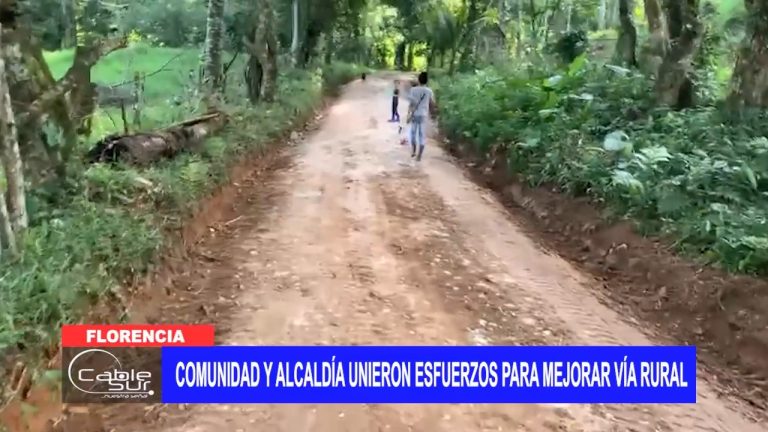 Comunidad y alcaldía unieron esfuerzos para mejorar vía rural