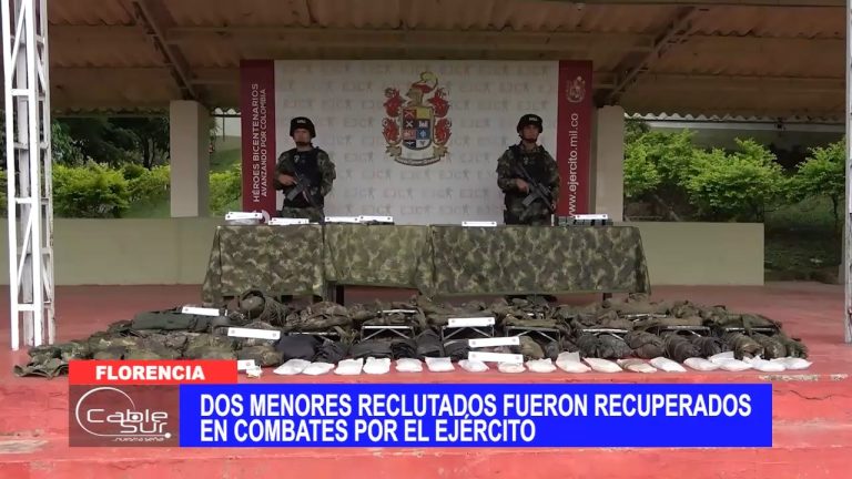 Dos menores reclutados fueron recuperados en combates por el ejército