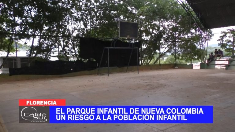 El parque infantil de Nueva Colombia un riesgo a la población infantil