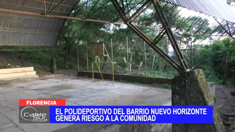 El polideportivo del barrio Nuevo Horizonte genera riesgo a la comunidad