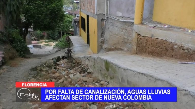 Por falta de canalización, aguas lluvias afectan sector de Nueva Colombia