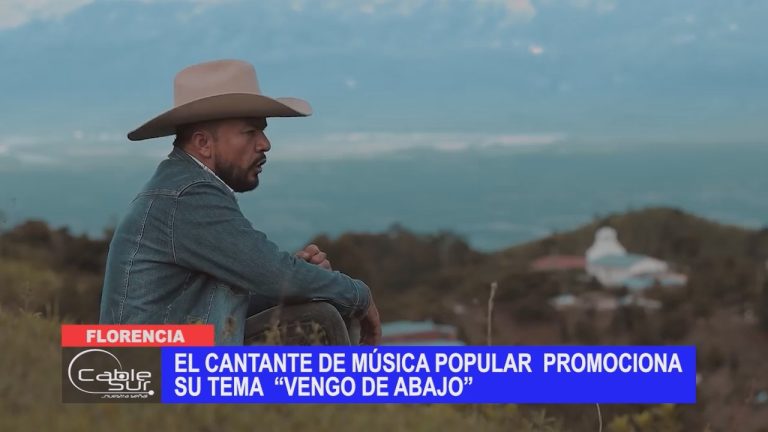 Cantante de música popular promociona su tema “Vengo de abajo”