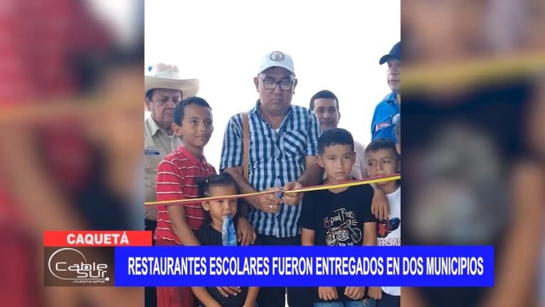 Restaurantes escolares fueron entregados en dos municipios