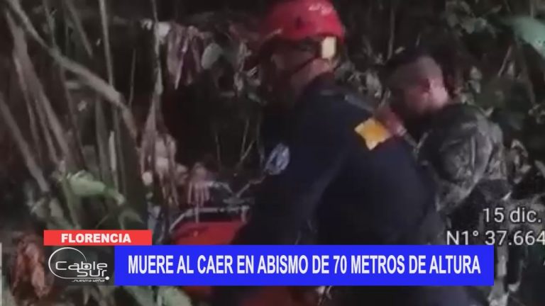 Muere al caer en abismo de 70 metros de altura