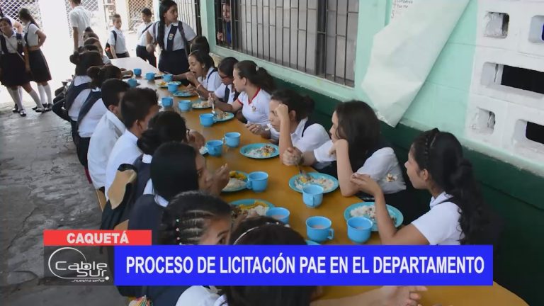 Proceso de licitación PAE en el departamento