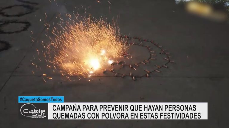 Campaña para prevenir que haya personas quemadas con pólvora en estas festividades