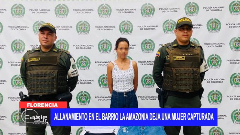 Allanamiento en el barrio la amazonia deja una mujer capturada
