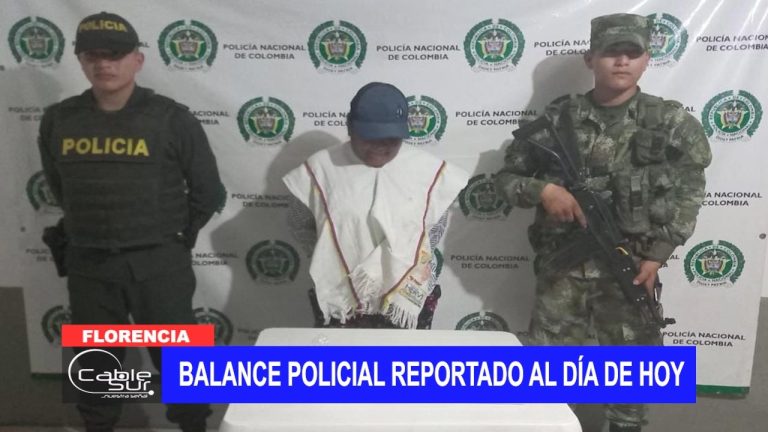 Balance policial reportado al día de hoy