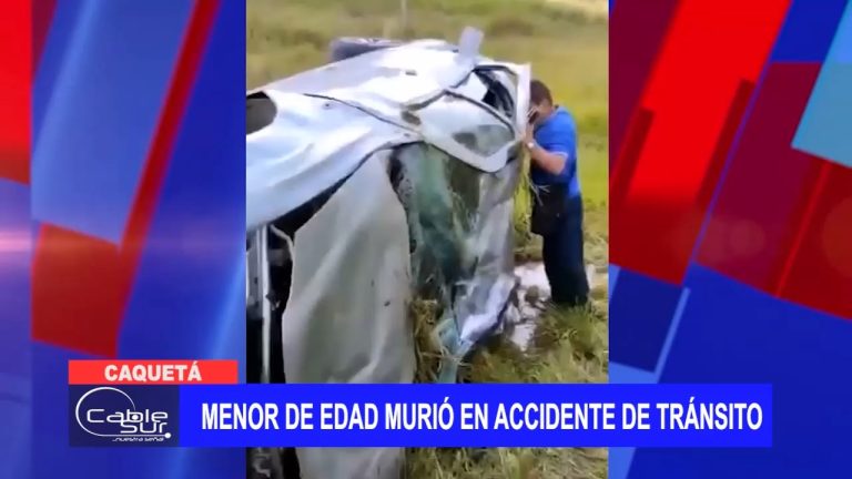 Menor de edad murió en accidente de tránsito