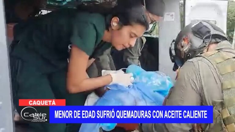 Menor de edad sufrió quemaduras con aceite caliente