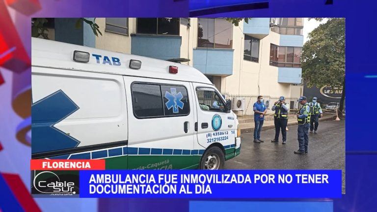 Ambulancia fue inmovilizada por no tener documentación al día