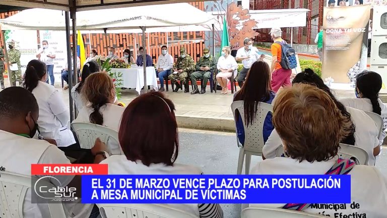 El 31 de Marzo vence plazo para postulación a mesa municipal de víctimas