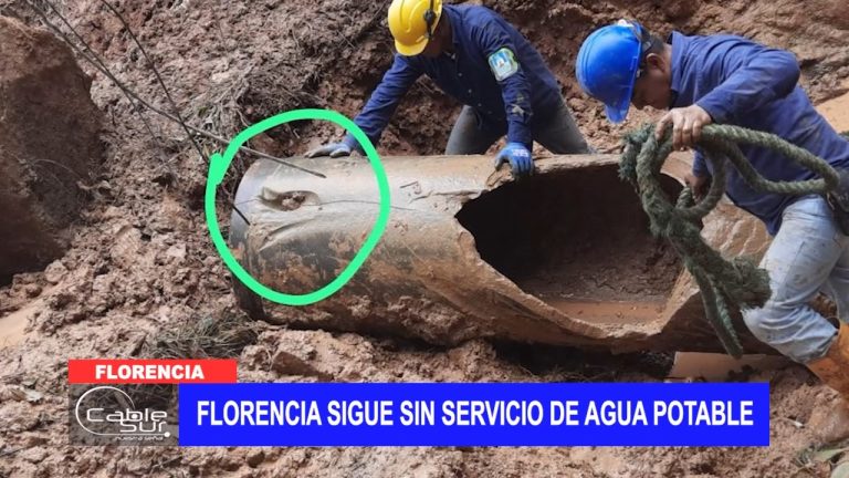 Florencia sigue sin servicio de agua potable