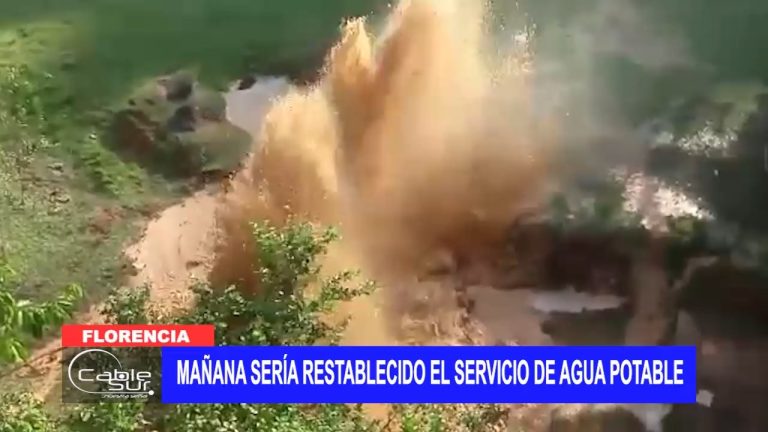 Mañana sería restablecido el servicio de agua potable