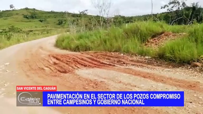 Pavimentación en el sector de Los Pozos, compromiso entre campesinos y gobierno nacional