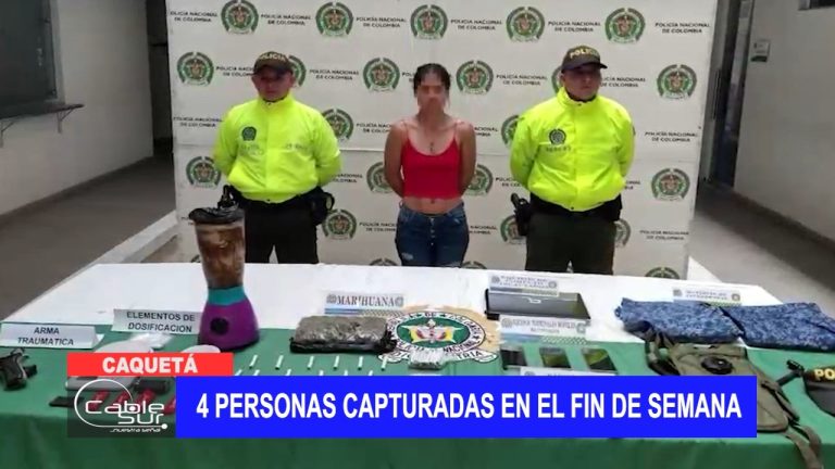 Personas capturadas en el fin de semana