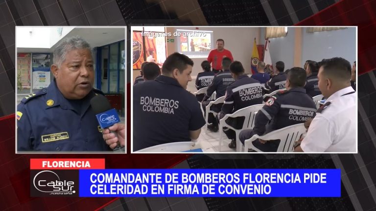<strong>Comandante de bomberos Florencia pide celeridad en firma de convenio</strong>
