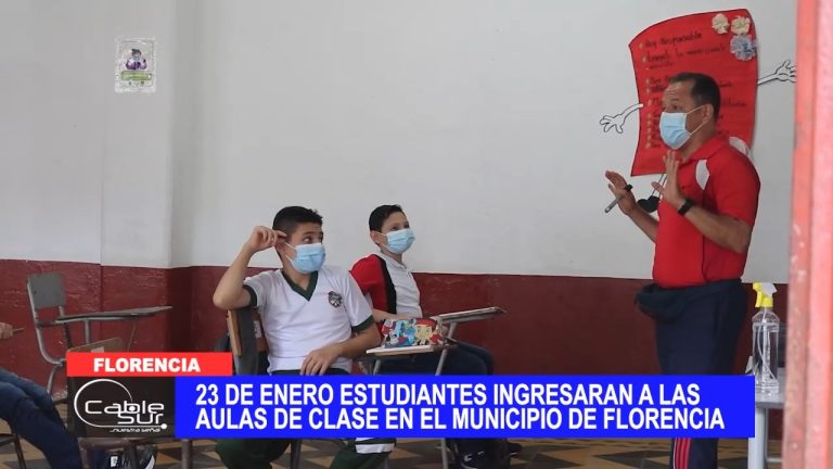 23 de Enero estudiantes ingresaran a las aulas de clase en el municipio de Florencia