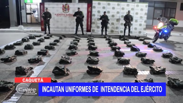 Incautan uniformes de intendencia del ejército