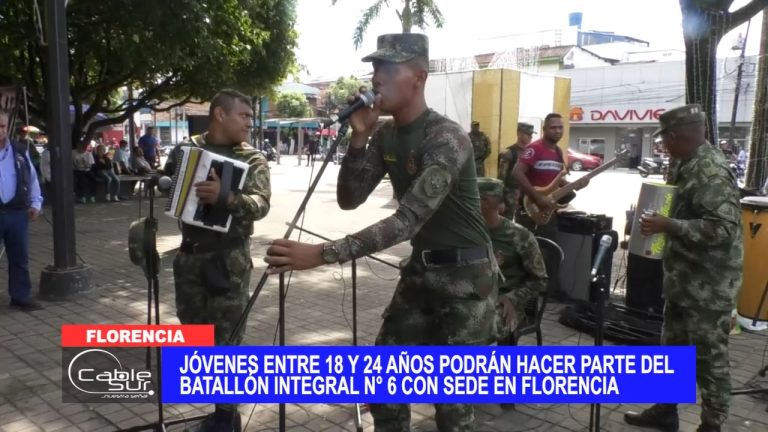 Jóvenes entre 18 y 24 años podrán hacer parte del batallón integral N° 6 con sede en Florencia