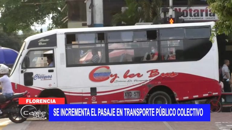 Se incrementa el pasaje en transporte público colectivo