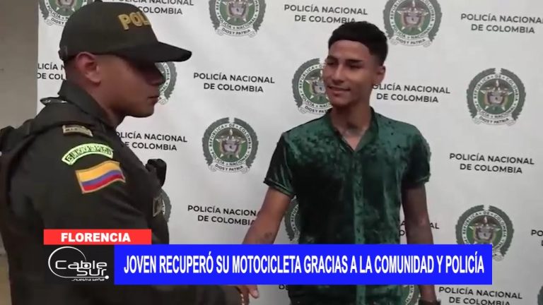 Joven recuperó su motocicleta gracias a la comunidad y policía
