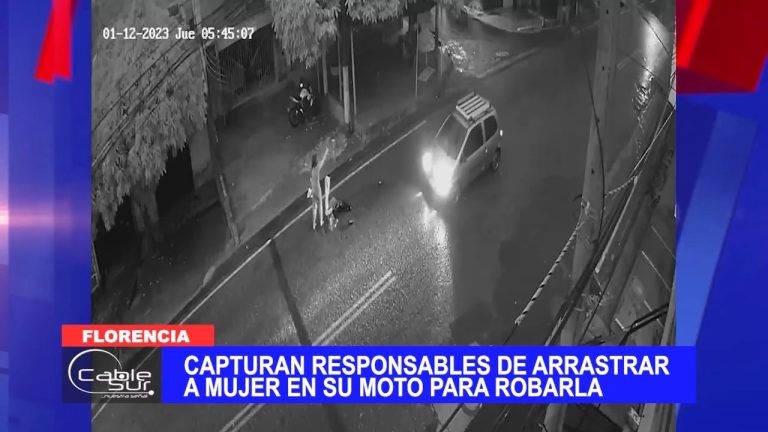 Capturan responsables de arrastrar a mujer en su moto para robarla