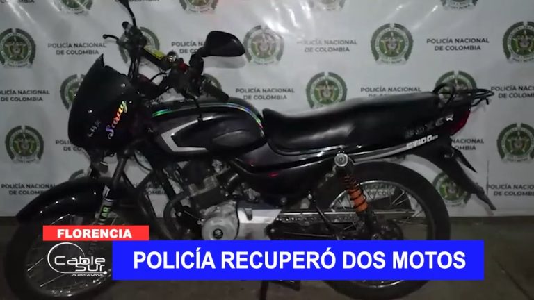 Policía recuperó dos motos