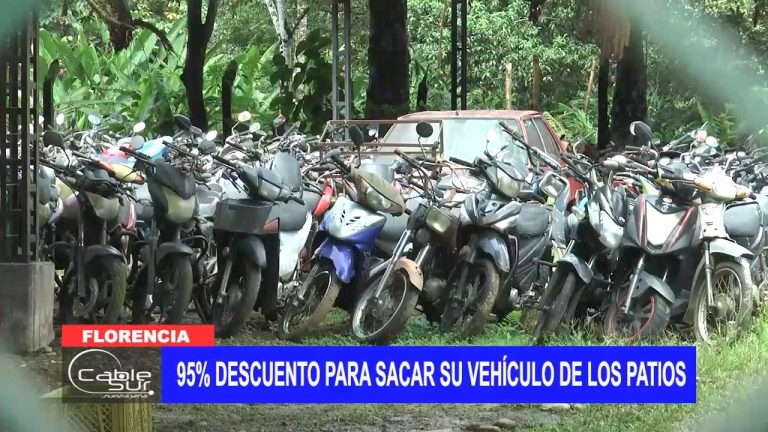 95% descuento para sacar su vehículo de los patios