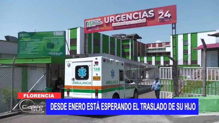 Desde Enero está esperando el traslado de su hijo