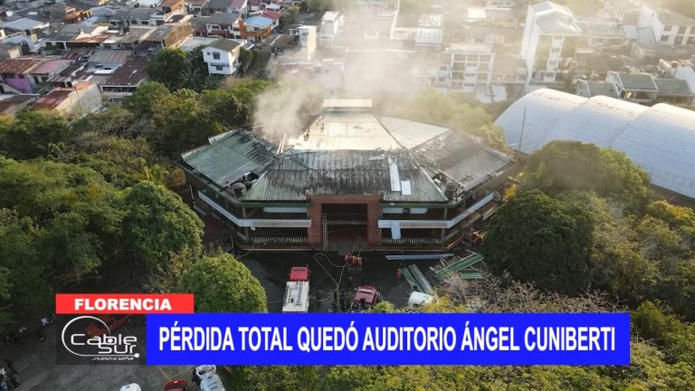Pérdida total quedó auditorio Ángel Cuniberti