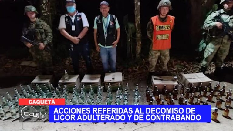 Acciones referidas al decomiso de licor adulterado y de contrabando