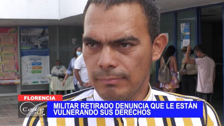 Militar retirado denuncia que le están vulnerando sus derechos