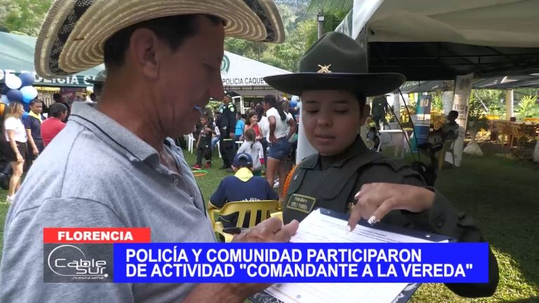 Policía y comunidad participaron de actividad comandante a la vereda