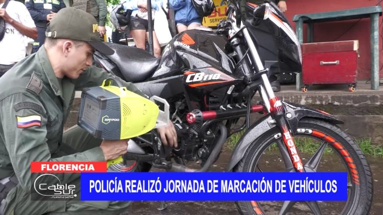 Policía realizó jornada de marcación de vehículos