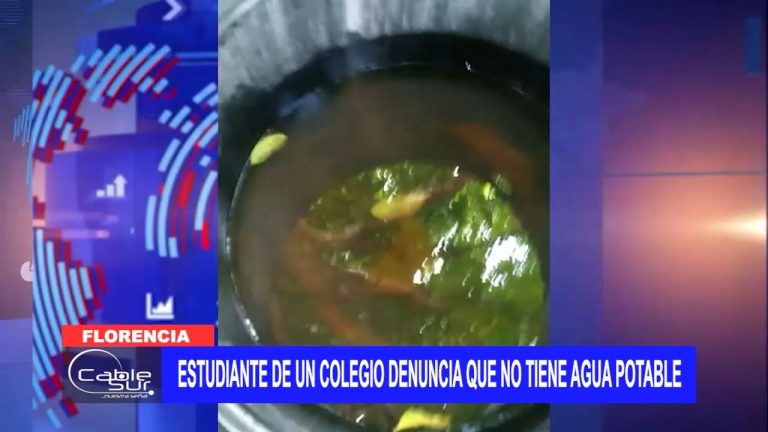Estudiante de un colegio denuncia que no tiene agua potable