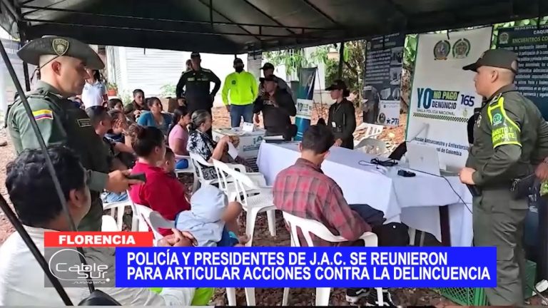 Policía y presidentes de J.A.C. se reunieron para articular acciones contra la delincuencia