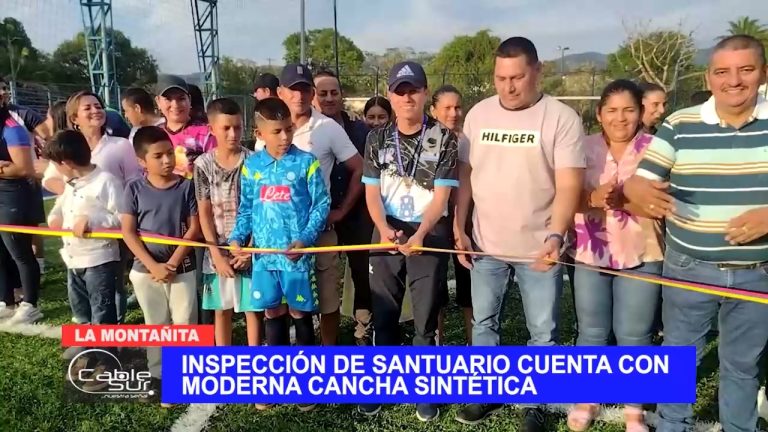 Inspección de santuario cuenta con moderna cancha sintética
