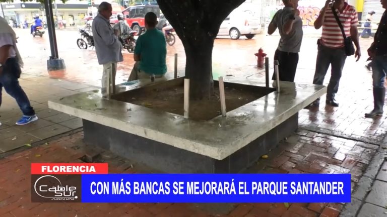 Con más bancas se mejorará el parque Santander