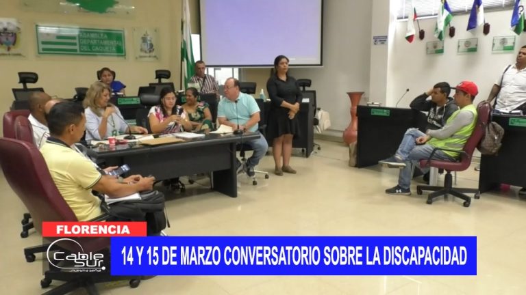 14 y 15 de marzo conversatorio sobre la discapacidad
