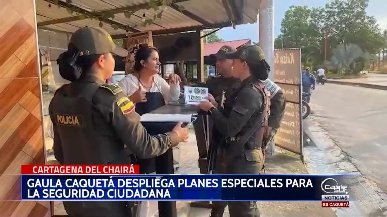 Gaula Caquetá, ha lanzado una campaña de impacto desde el municipio de Cartagena del Chaira.