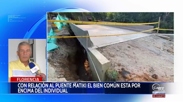 Alcalde de Florencia debe iniciar el proceso que le permita dar continuidad al llamado puente Matiki.