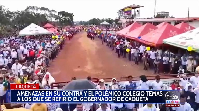 El gobernador del departamento de Caquetá dice haber recibido amenazas.