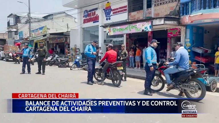 Labores de prevención y control en el municipio de Cartagena del Chaira.