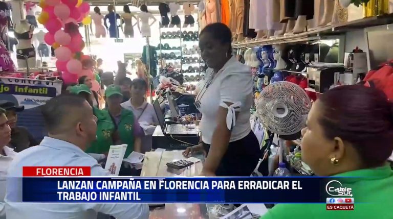 Se adelantó en el centro de la ciudad una campaña de sensibilización contra el trabajo infantil.