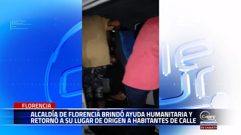 13 personas en situación de habitantes de calle que llegaron hasta la entrada de la capital caqueteña provenientes del norte del departamento.